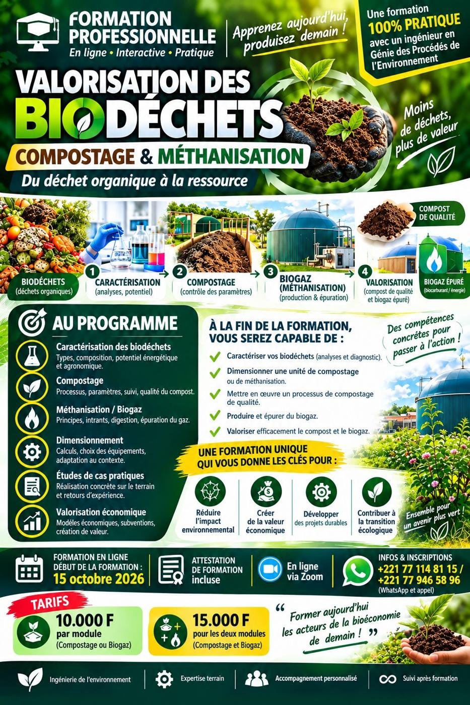 Affiche de la formation Valorisation des biodéchets : compostage et méthanisation